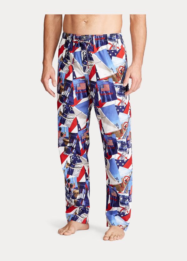 Pantalones De Pijama Polo Ralph Lauren Hombre Multicolor - Novelty-Print - YNGFK2197